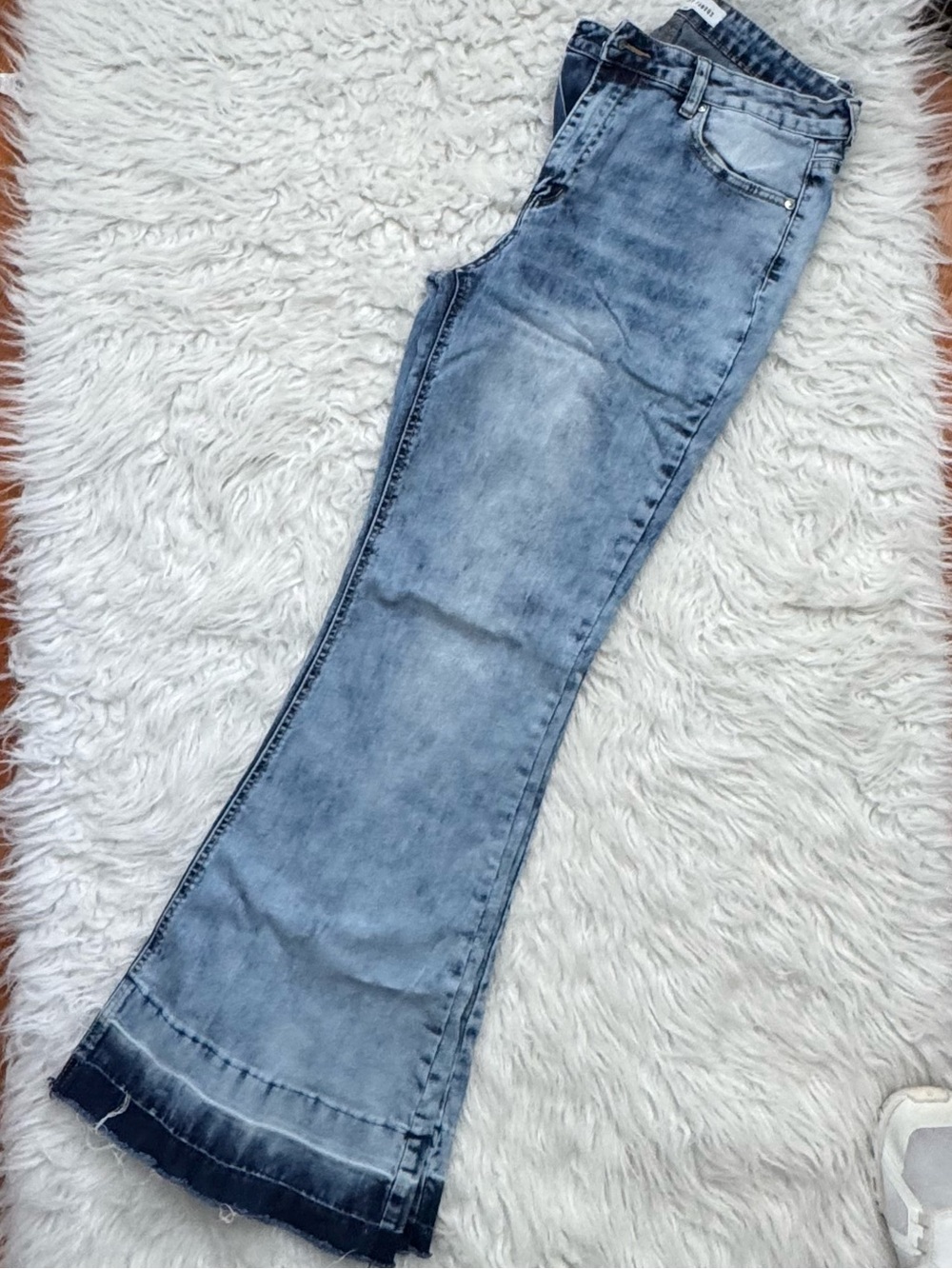 Almost Famous Light Blue Flare Jeans - Faded Denim